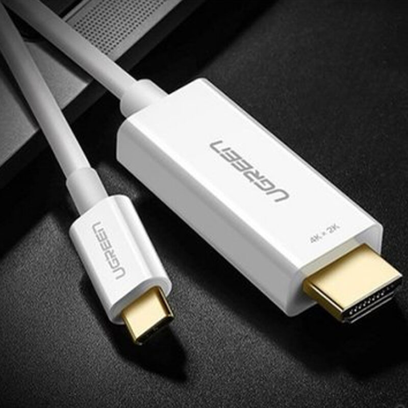 UGREEN USB Type C to HDMI Cable Male to Male ABS Case 1.5m (White) 30841