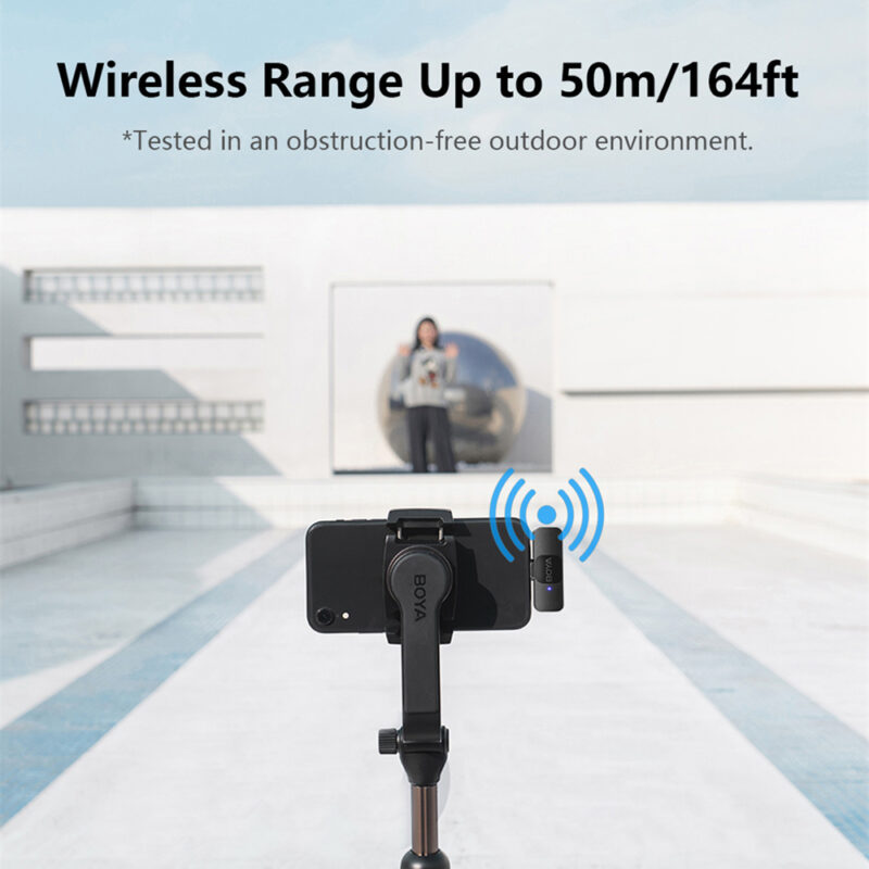 BOYA Ultracompact 2.4GHz Wireless Microphone System Compatible with iOS Devices BY V2
