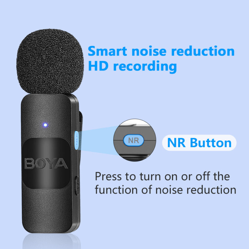 BOYA Ultracompact 2.4GHz Wireless Microphone System Compatible with iOS Devices BY V1