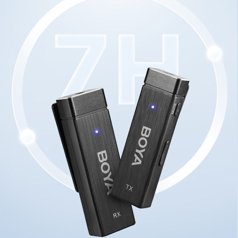 BOYA Ultracompact 2.4GHz Four-channel Wireless Microphone System Compatible with cameras, smartphones, tablets, PC, etc