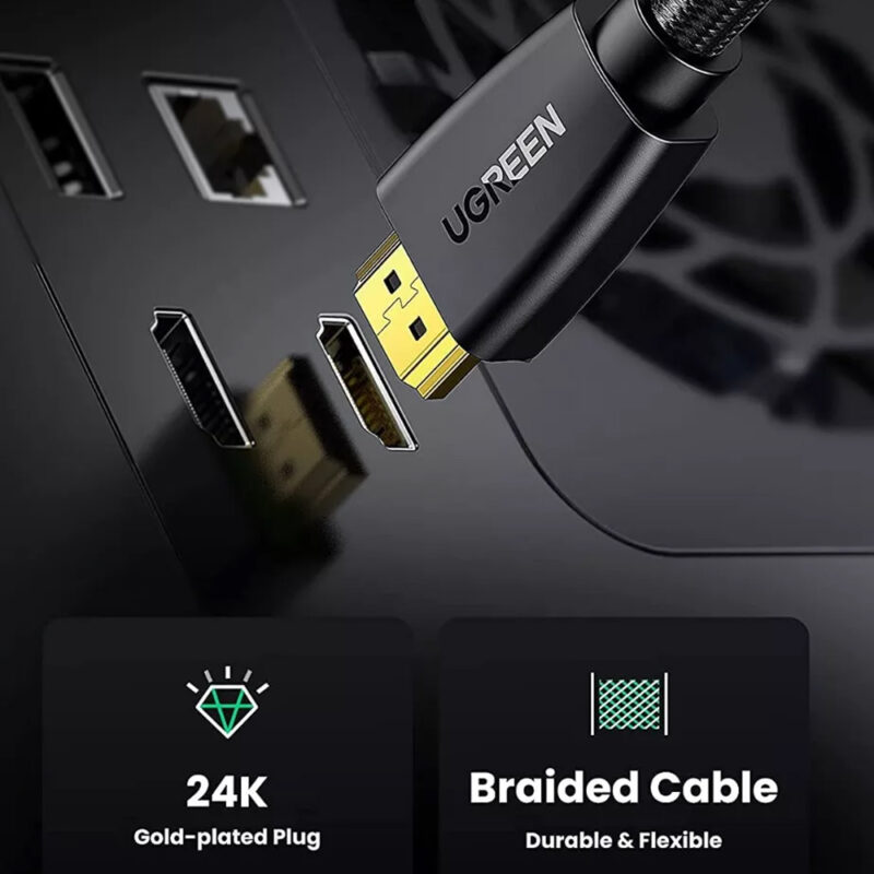 UGREEN High-End HDMI Cable with Nylon Braid 5m (Black) 40412