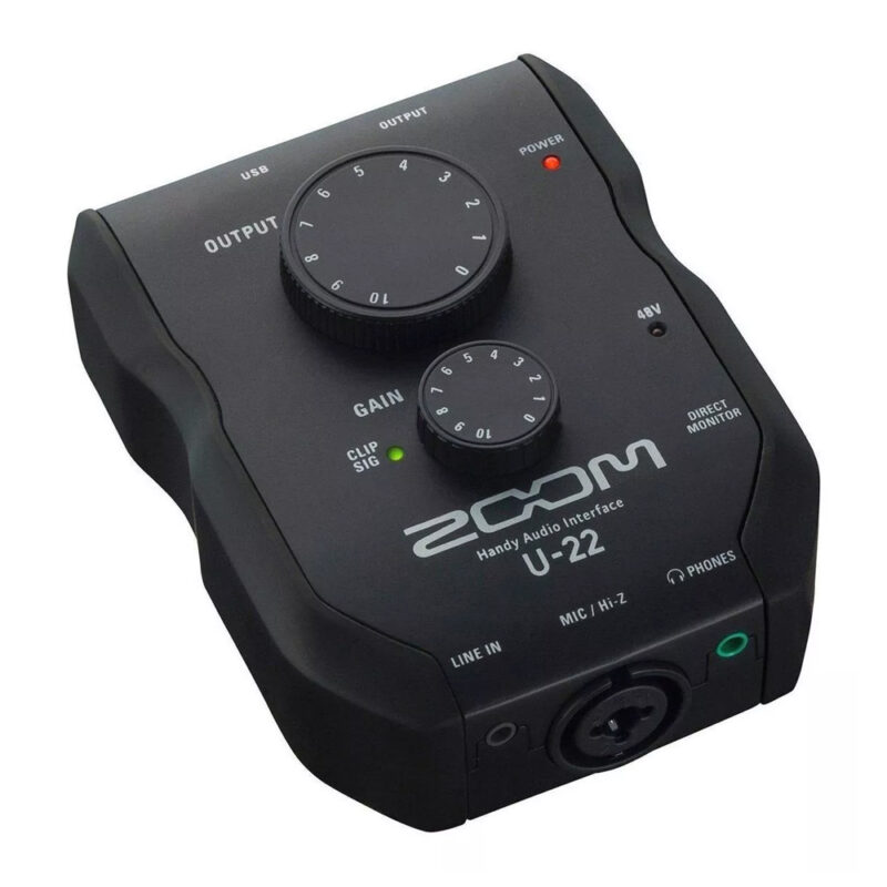 Zoom U-22 Handy Audio Interface 2 in x 2 out Audio for mobile recording + live performance