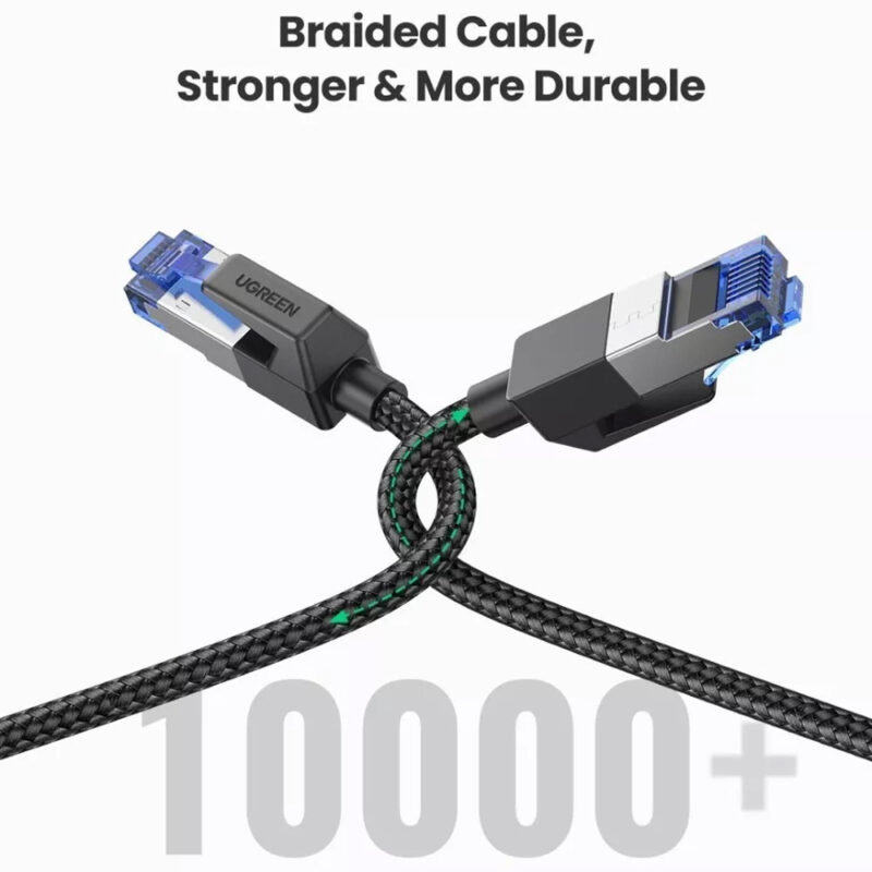 UGREEN CAT8 Shielded Round Braided Cable Modular Plugs 3m 80432