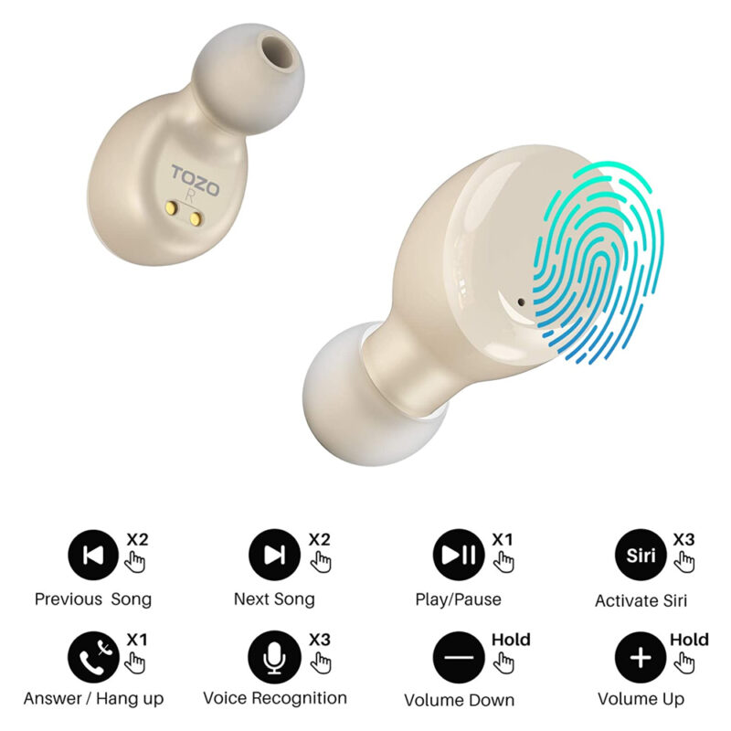 Fone Ouvido In-Ear Tozo T6s BT 5.3 Cancel. Ruído Enc