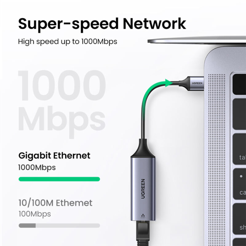 Adaptador de Rede Ugreen Cm209 Usb 3.0 p Rj45 Ethernet