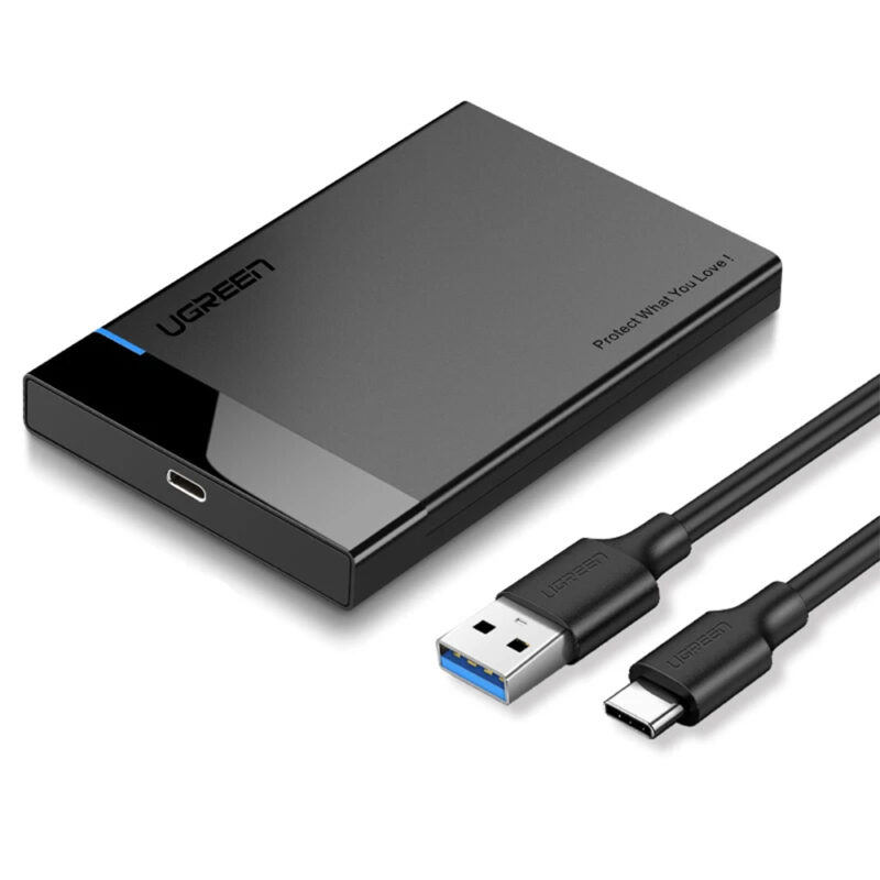 Case Externa Ugreen Us221 Usb Tipo C p Ssd e Hdd 2.5 pol.