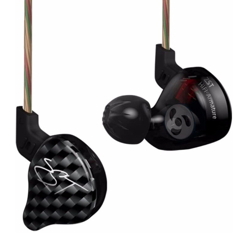 Fone de Ouvido Com Fio Kz Zst Conector 3.5mm Preto