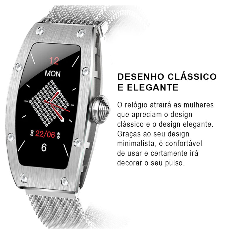 Kumi N18 Relógio Smartwatch Bluetooth 4.0 Tela 1.4 pol.