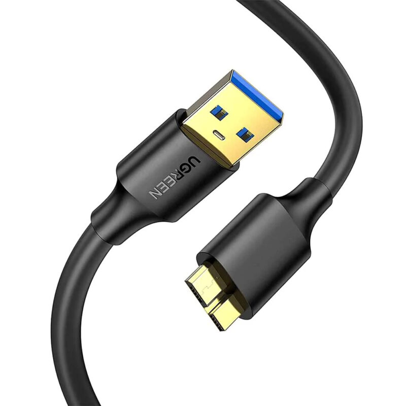 Cabo Micro Usb B para Usb 3.0 Ugreen Macho 2 Metros Preto