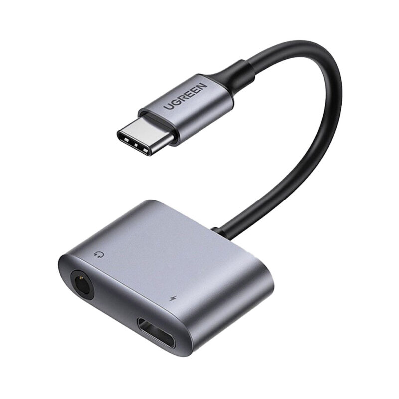 Adaptador Áudio Ugreen Usb C para 3.5mm com Porta Usb C Pd