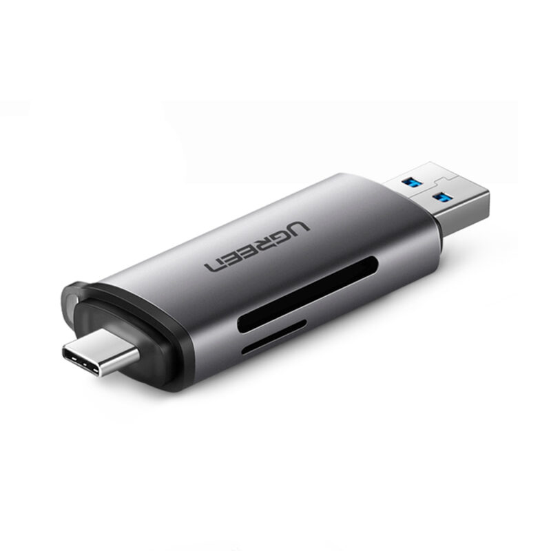 Adaptador Ugreen Cm184 Usb TipoC e A para Micro Sd e SD