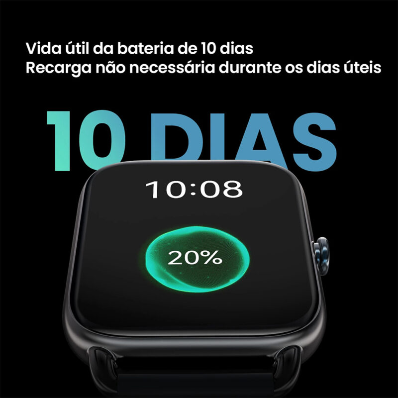 Relógio Smartwatch Haylou RS4 Plus Tela 1.78 pol. Preto