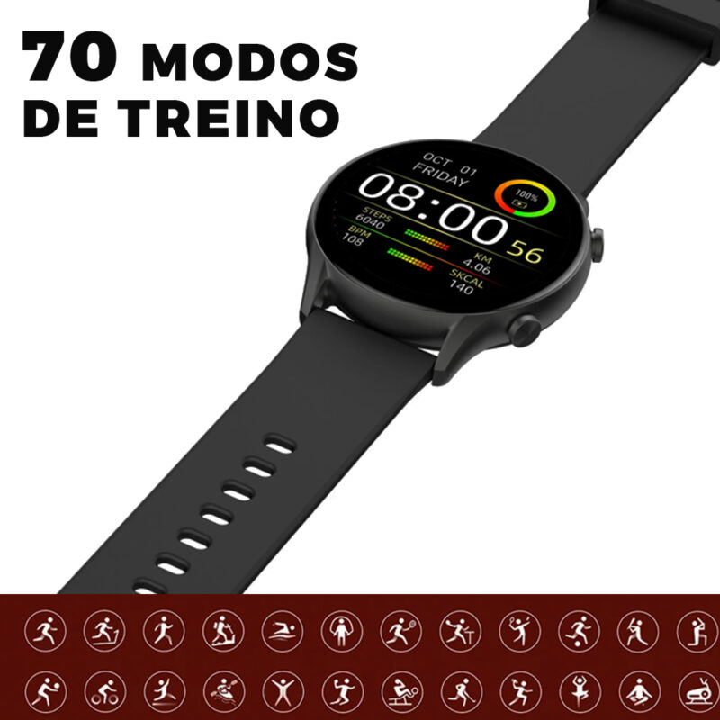 Relógio Smartwatch Kieslect Calling Kr BLE 5.0 Tela 1.3 pol.