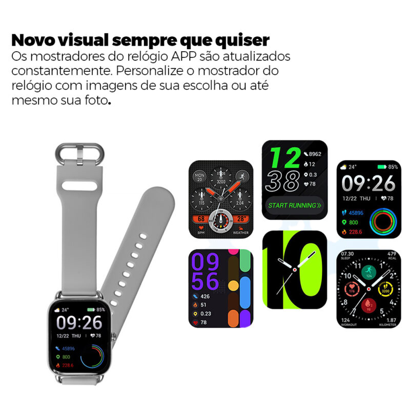 Relógio Smartwatch Haylou Rs4 Bluetooth 5.1 Tela 1,78 pol.