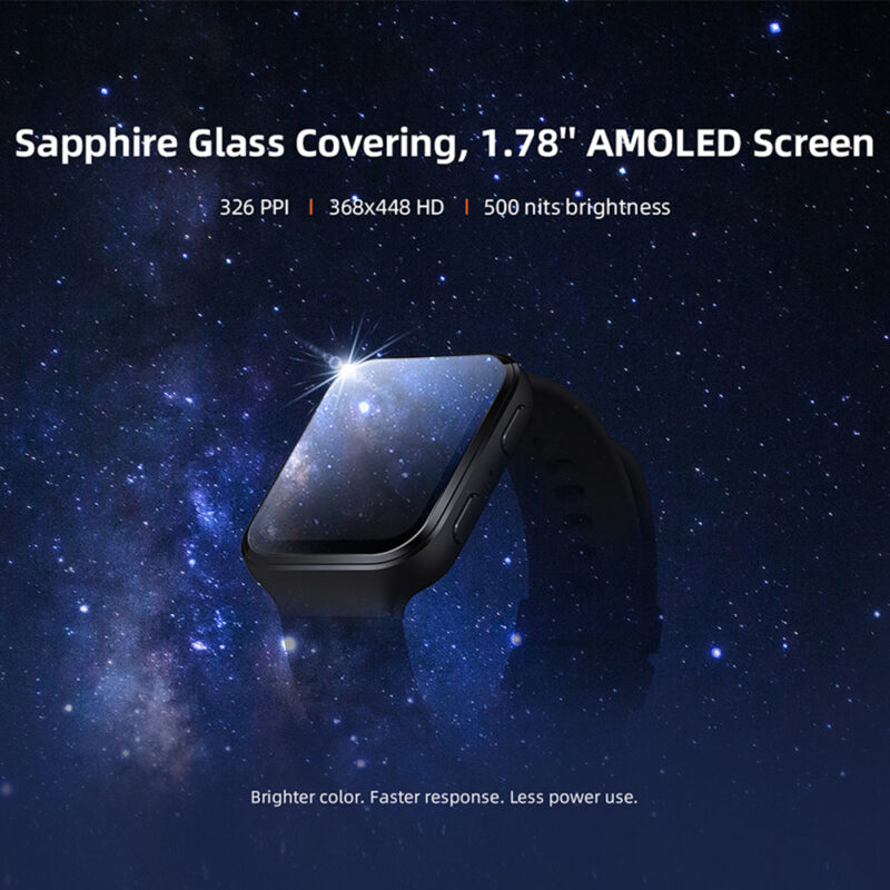 Relógio Smartwatch Maimo Saphir Watch BT 5.0 Tela 1.78 pol.