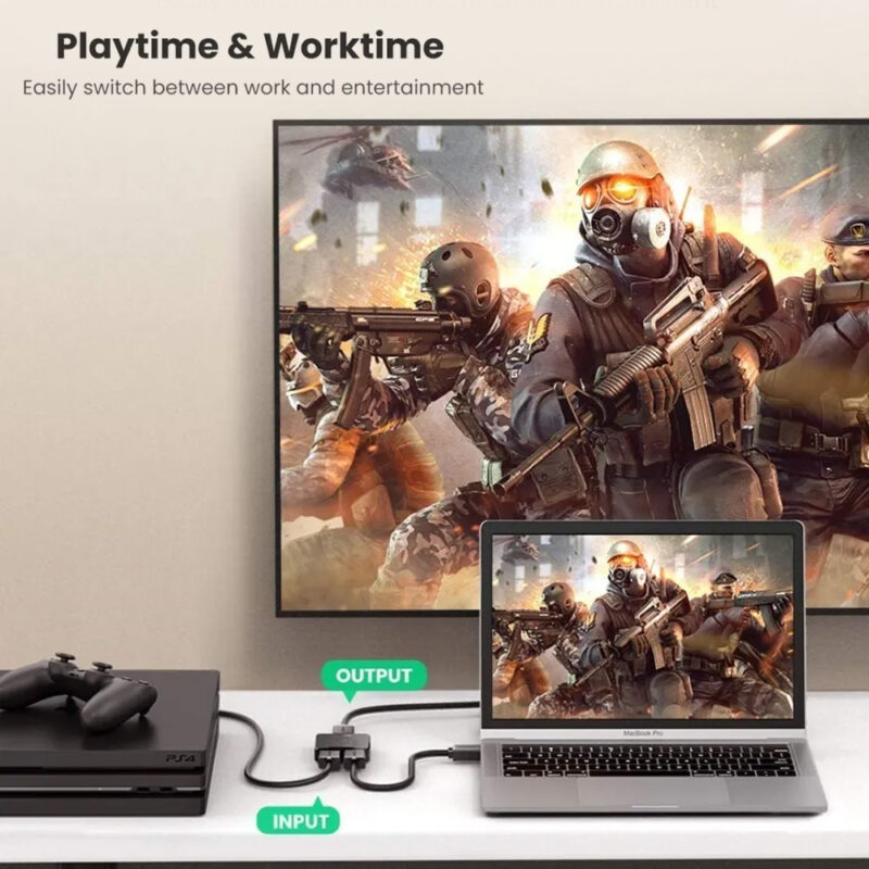 Adaptador Switch Splitter Ugreen Divisor Hdmi 2em1 4k/60Hz
