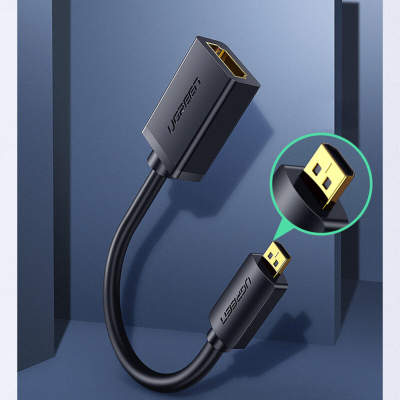Cabo Adaptador Micro Hdmi para Hdmi Ugreen 22cm Preto