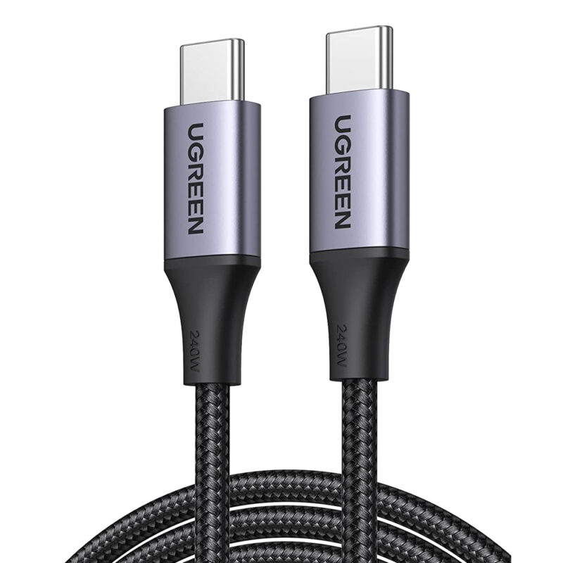 UGREEN USB-C to USB-C Cable 240W Aluminum Case with Braid 2m (Space Gray) 90440