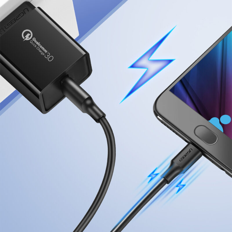 Cabo Usb 2.0 para Micro Usb Ugreen Macho 1.5 Metros Preto
