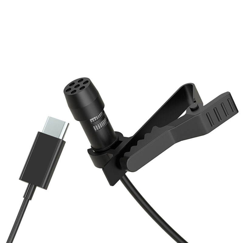 Mirfak MC1P Microfone de Lapela Conector Micro Usb Tipo C