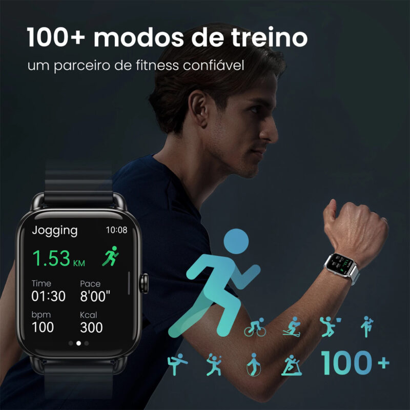 Relógio Smartwatch Haylou RS4 Plus Tela 1.78 pol. Preto