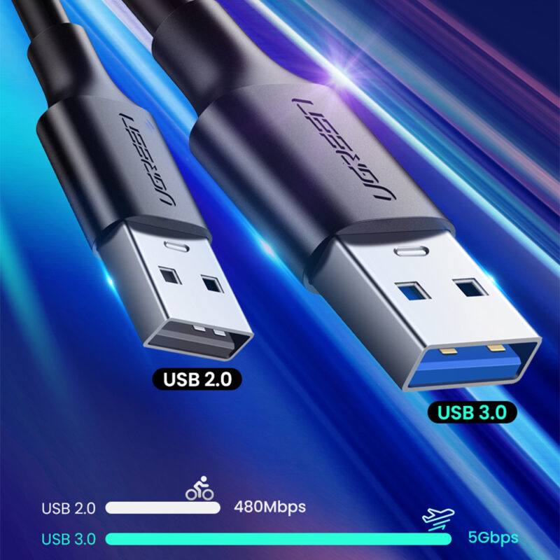 Cabo de Dados Ugreen Us184 Usb 3.0 p Usb Tipo C 1.5M Preto