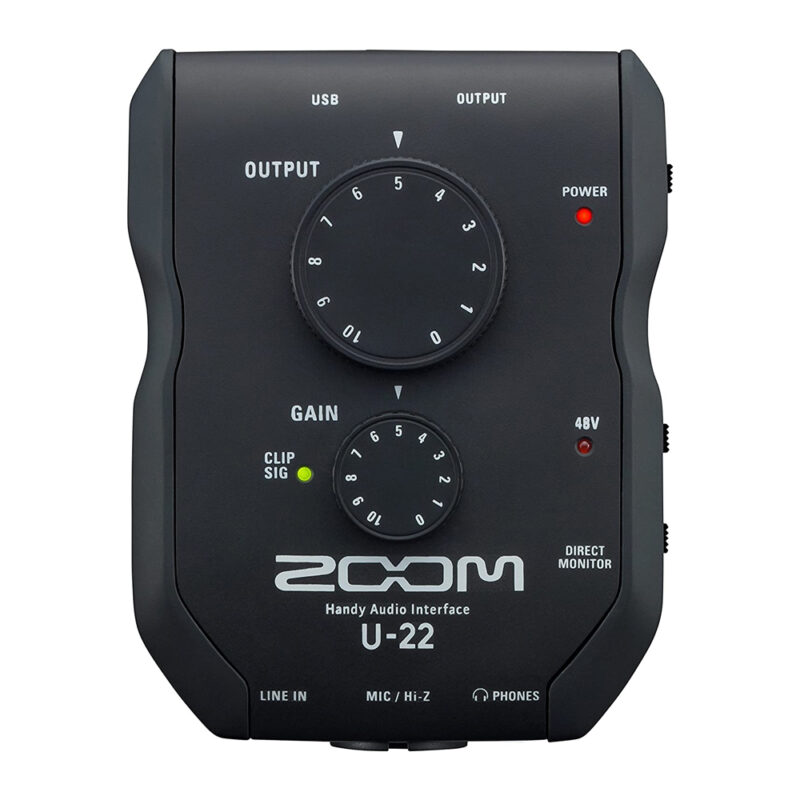 Zoom U-22 Handy Audio Interface 2 in x 2 out Audio for mobile recording + live performance
