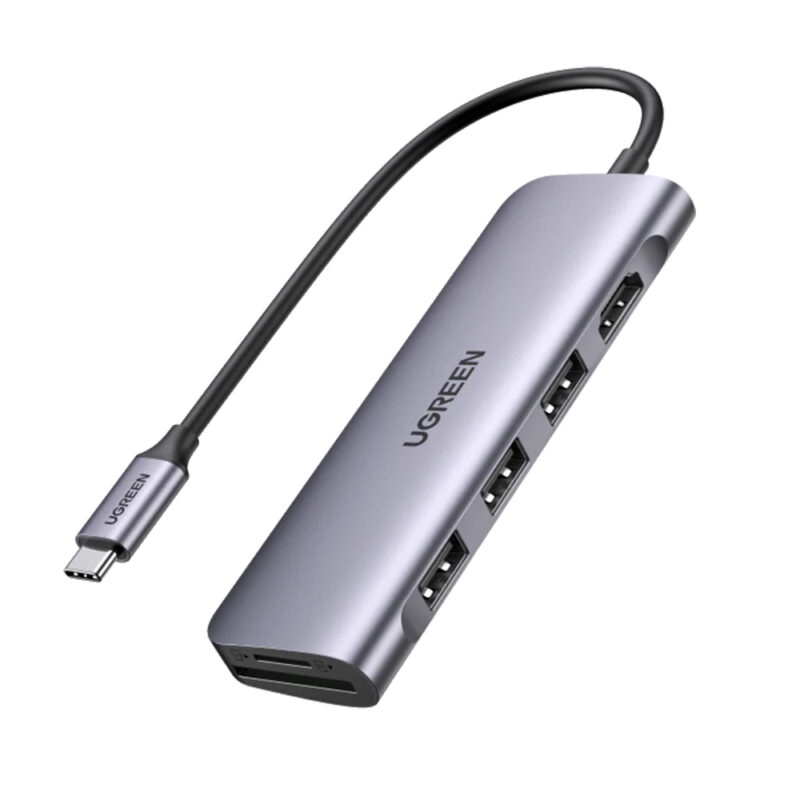Hub Adaptador Usb-C Ugreen 6 em 1 Usb MicroSd/Sd Hdmi 4k30Hz