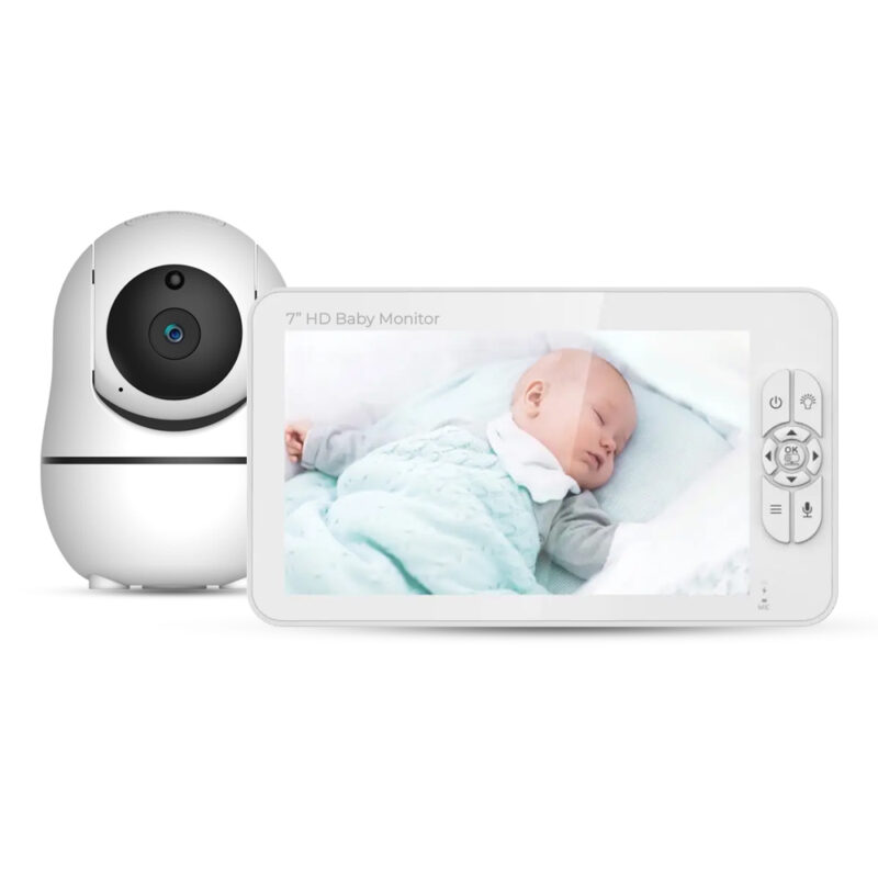 Babá Eletrônica Baby Monitor Tela 7 pol. e Câmera Branco