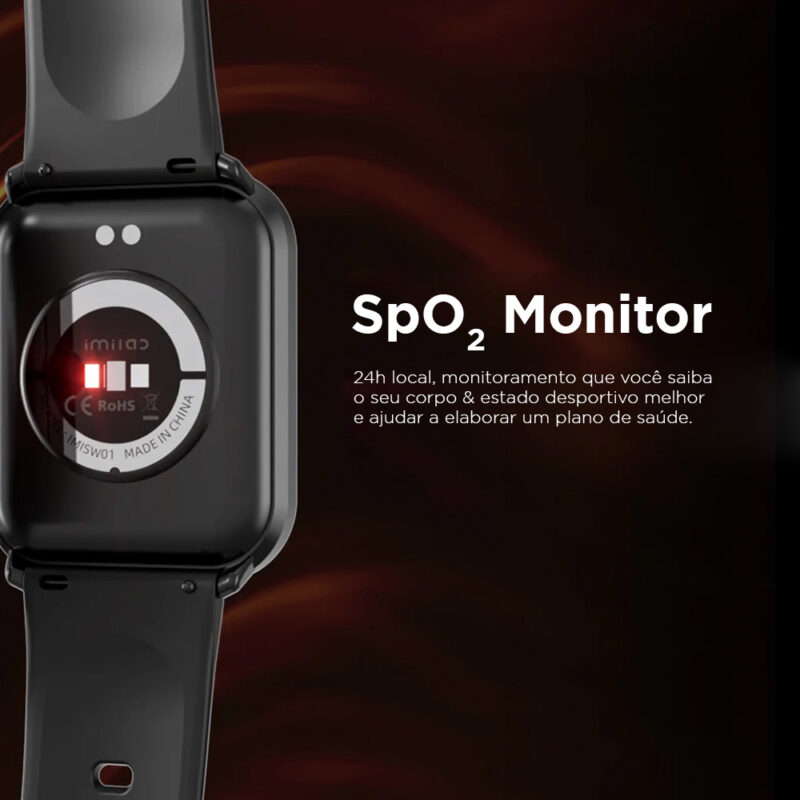 Relógio Smartwatch Imilab W01 BT 5.0 Tela de 1.69 Preto