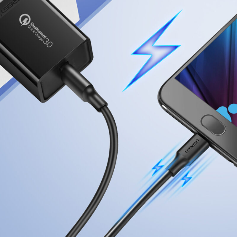 Cabo Usb 2.0 para Micro Usb Ugreen Macho 1 Metros Preto