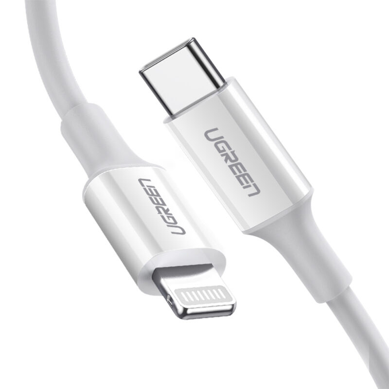 Cabo Dados Ugreen 2 em 1 Usb-C Lightning Apple 2M Cert. MFi
