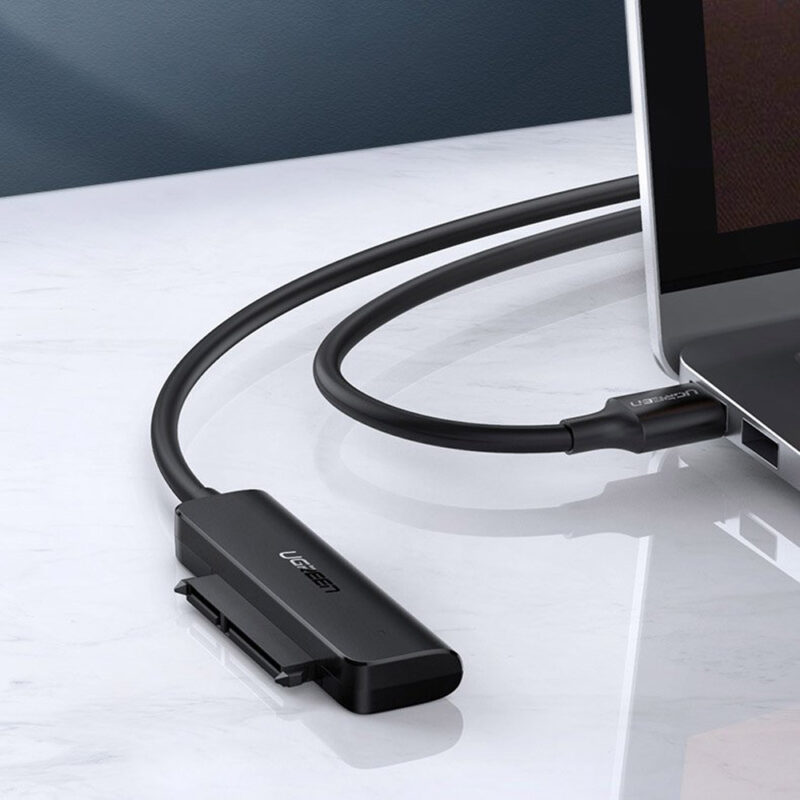 Cabo Adaptador Usb C Macho Ugreen para Sata 2.5 pol. Preto