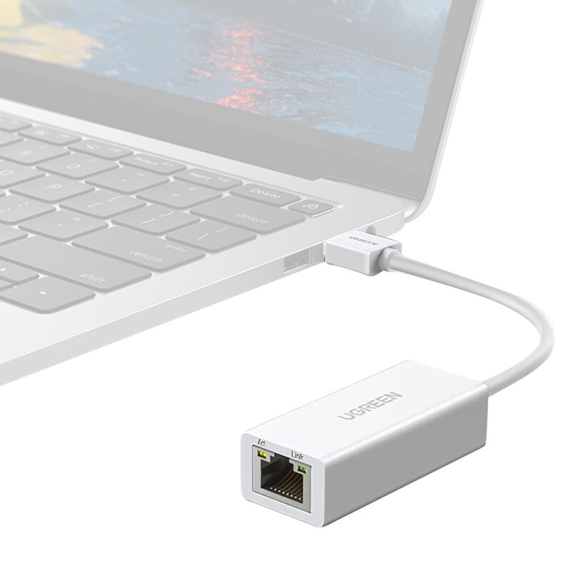 Adaptador Ugreen Usb 2.0 Macho para Rj45 Ethernet 100Mbs