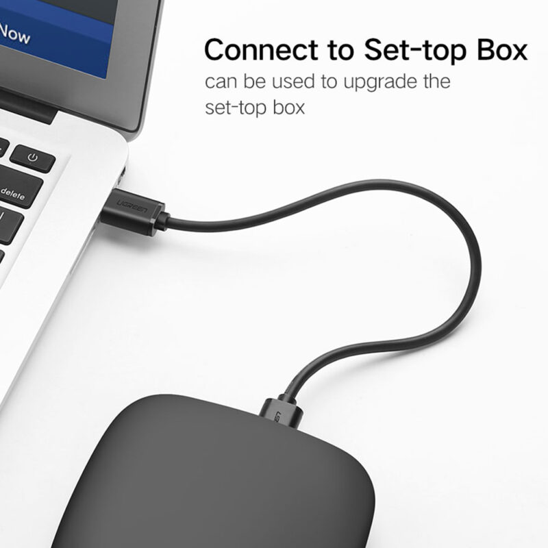 Cabo de Dados Ugreen Usb 2.0 Tipo A Macho 2 Metros Preto