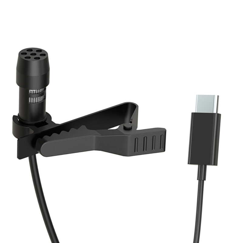 Mirfak MC1P Microfone de Lapela Conector Micro Usb Tipo C