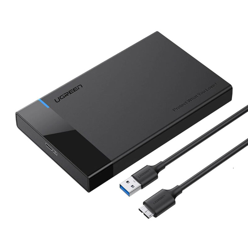 Case Gaveta Ugreen Usb 3.0 para  Hd Externo 2.5 pol. Preto