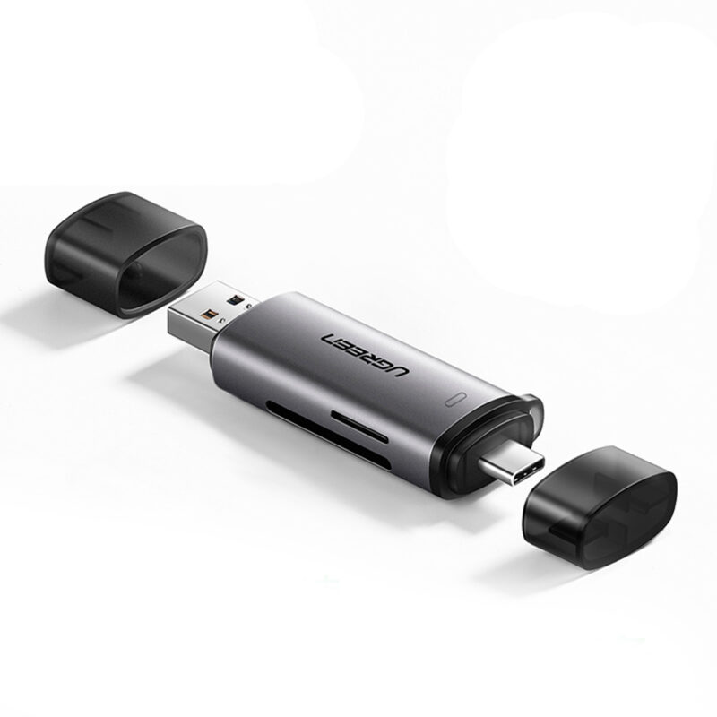 Adaptador Ugreen Cm184 Usb TipoC e A para Micro Sd e SD
