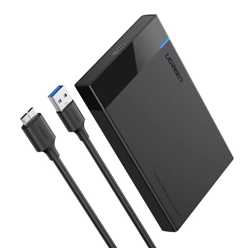 Case Gaveta Ugreen Usb 3.0 para  Hd Externo 2.5 pol. Preto