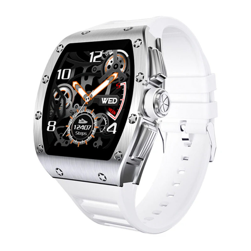 Kumi GT1 Relógio Smartwatch Tela de 1.3 pol. Prata / Branco