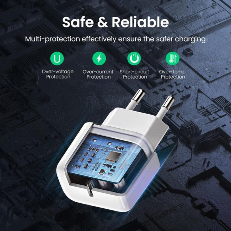 Carregador Usb-C Ugreen  Pd 20W e Cabo Tipo C 480Mbs 3A (K-3062-3048)