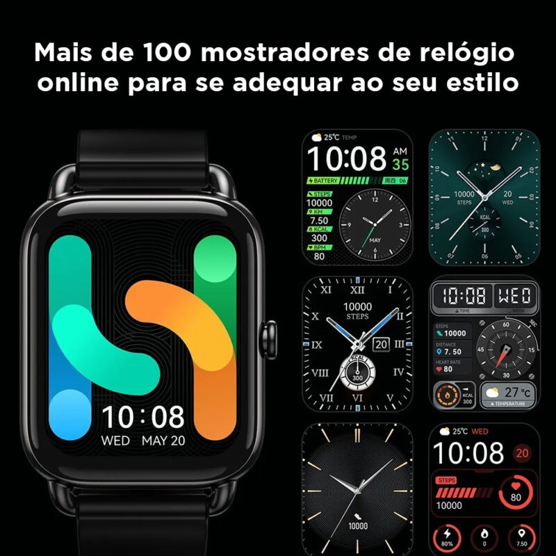 Smartwatch Haylou Rs4 Plus BT5.1 Tela 1.78 Pulseira de Trava