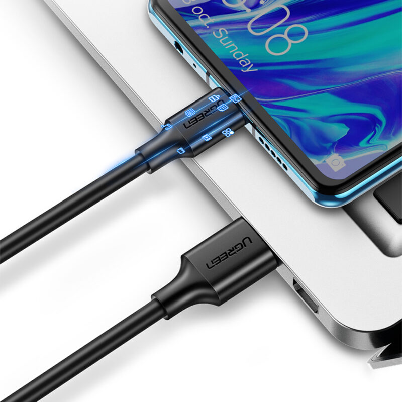 Cabo de Dados Ugreen Us184 Usb 3.0 p Micro Usb Tipo C 1M