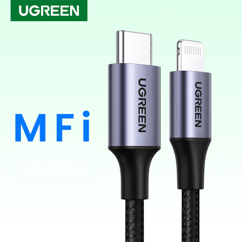 Cabo Carregamento Ugreen Usb-C Lightning Apple 1.5M Cert MFi