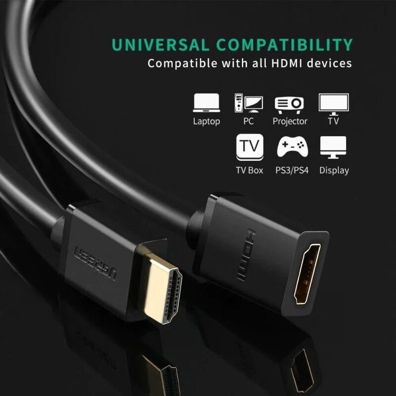 Cabo Extensor Hdmi Ugreen Macho para Fêmea 4k/60Hz 1 Metro