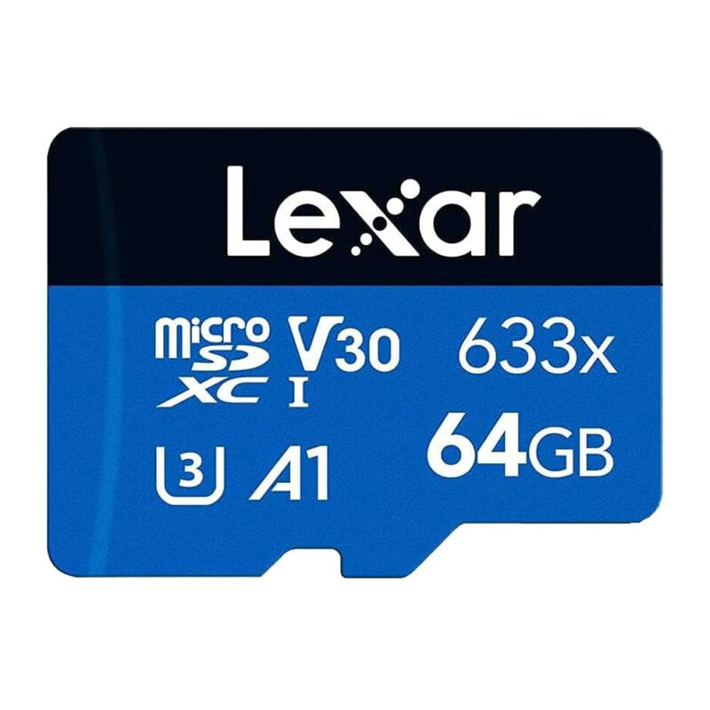 Cartão Memória Micro Sd Lexar 64gb MicroSd 100Mbs Preto/Azul / 843367128891