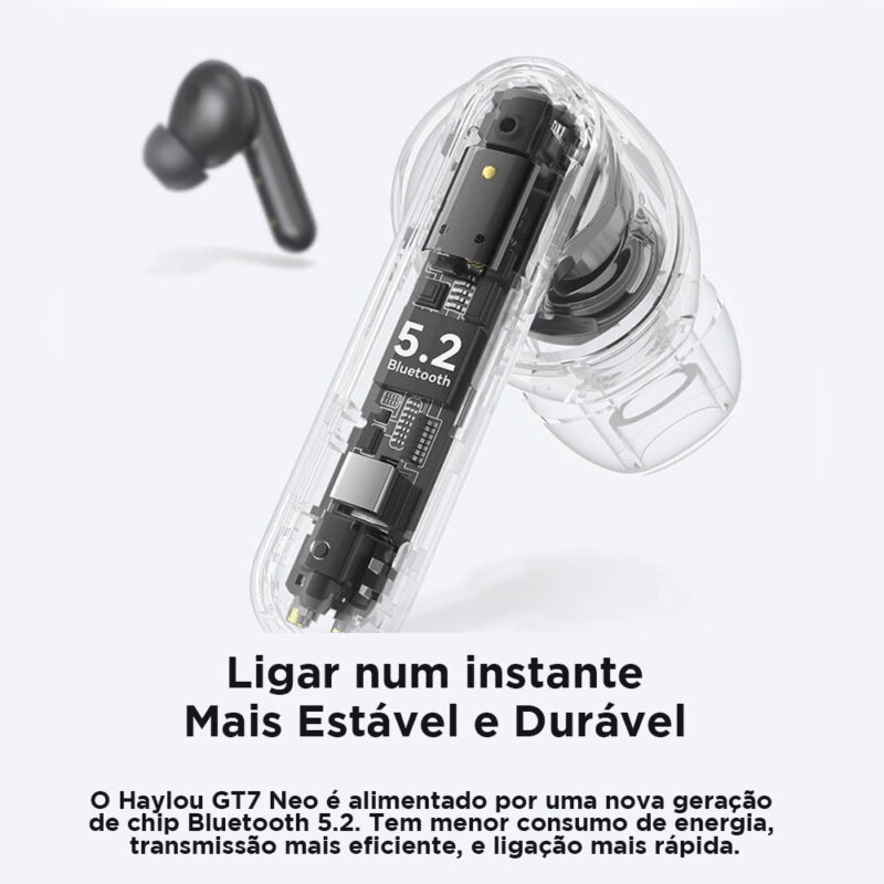 Fone de Ouvido Haylou Gt7 Neo Bluetooth 5.2 Codecs Aac e Sbc