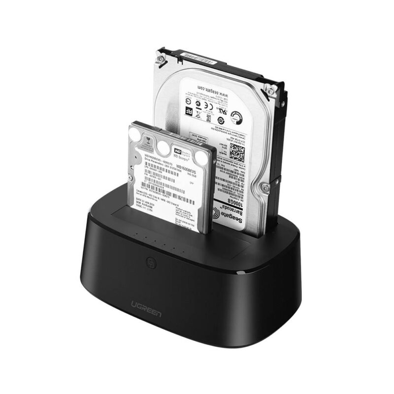 Dock Estação Acoplamento Ugreen p Hdd Sata 2.5/3.5 pol.