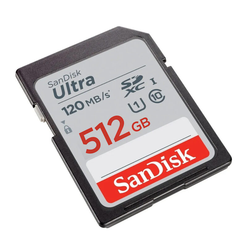 Cartão de Memória Sdxc Sandisk 512gb Ultra 120Mbs c10 Uhs-I