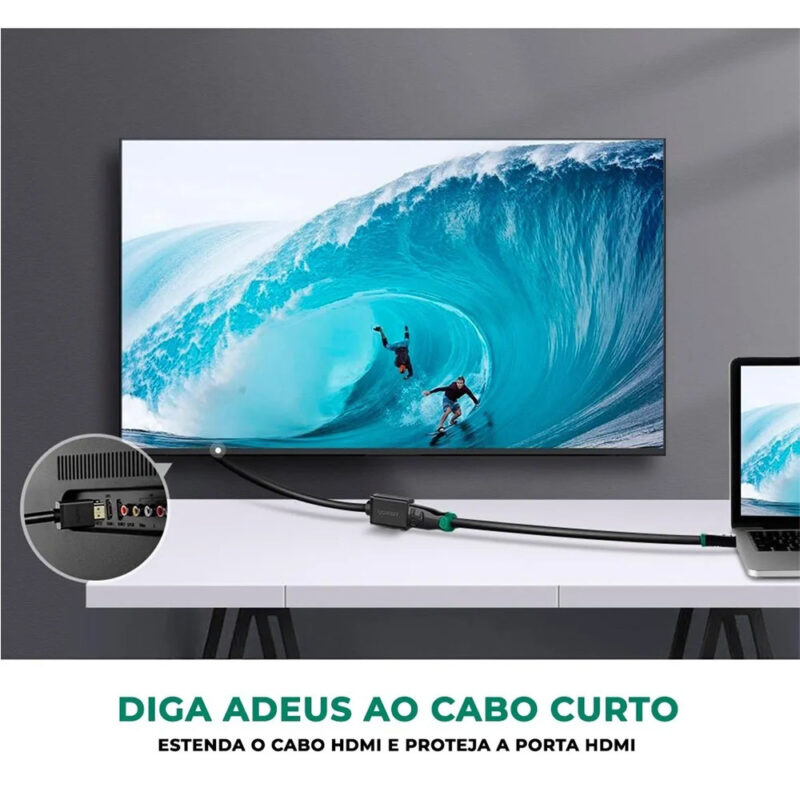 Cabo Extensor Hdmi Ugreen Macho para Fêmea 4k/60Hz 1 Metro